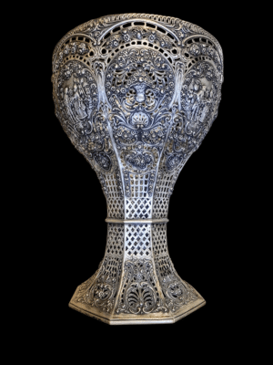 Srebrny kielich azurowy